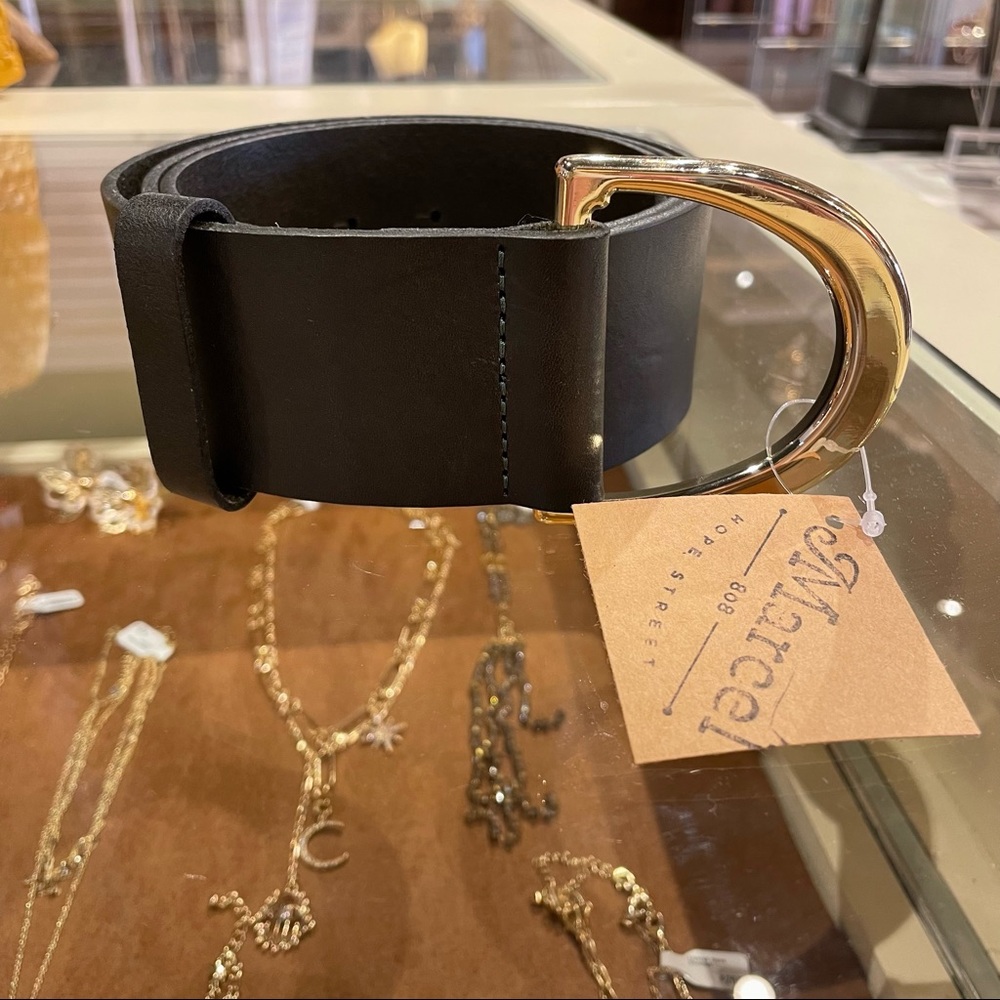 NWOT Frame Denim Le D Ring Belt in Olive Green with Gold Hardware